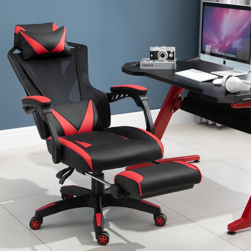 Silla Gaming BLUR en Piel y Malla color Negro/Azul