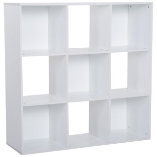 Estantería ELIDE, 91,5x29,5x91,5 cm, En Madera, Color Blanco 2