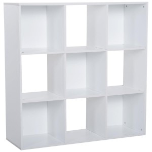 Estantería ELIDE, 91,5x29,5x91,5 cm, En Madera, Color Blanco