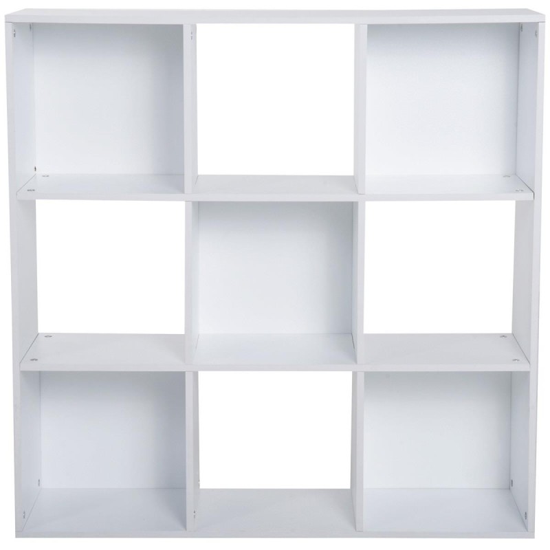 Estantería ELIDE, 91,5x29,5x91,5 cm, En Madera, Color Blanco