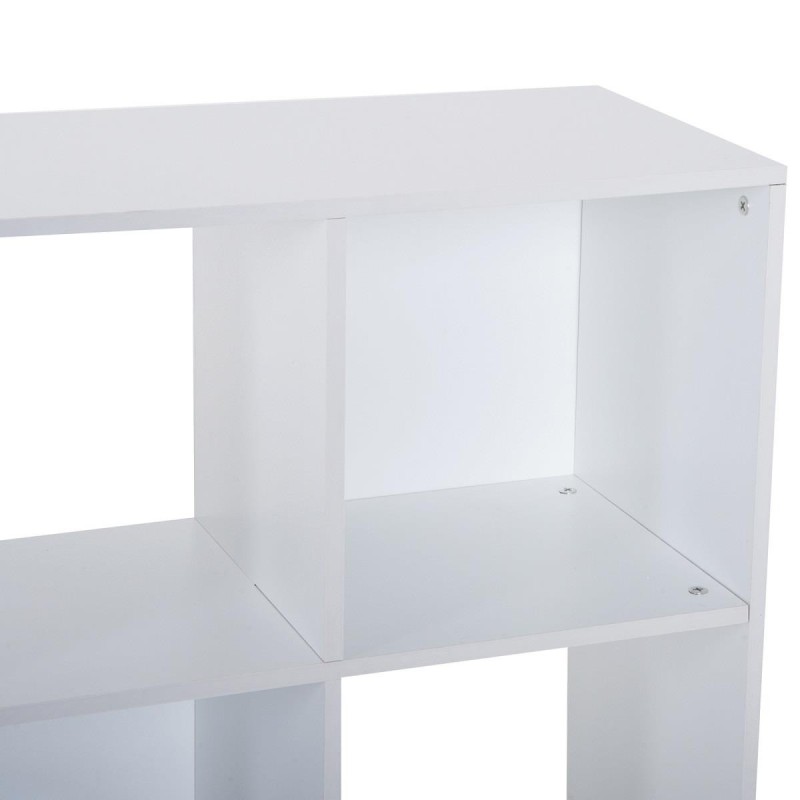 Estantería ELIDE, 91,5x29,5x91,5 cm, En Madera, Color Blanco