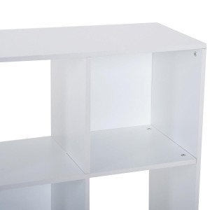 Estantería ELIDE, 91,5x29,5x91,5 cm, En Madera, Color Blanco