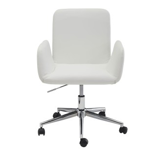 Silla de Oficina SANTANDER en Piel color Blanco 2