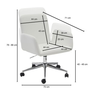 Silla de Oficina SANTANDER en Piel color Blanco