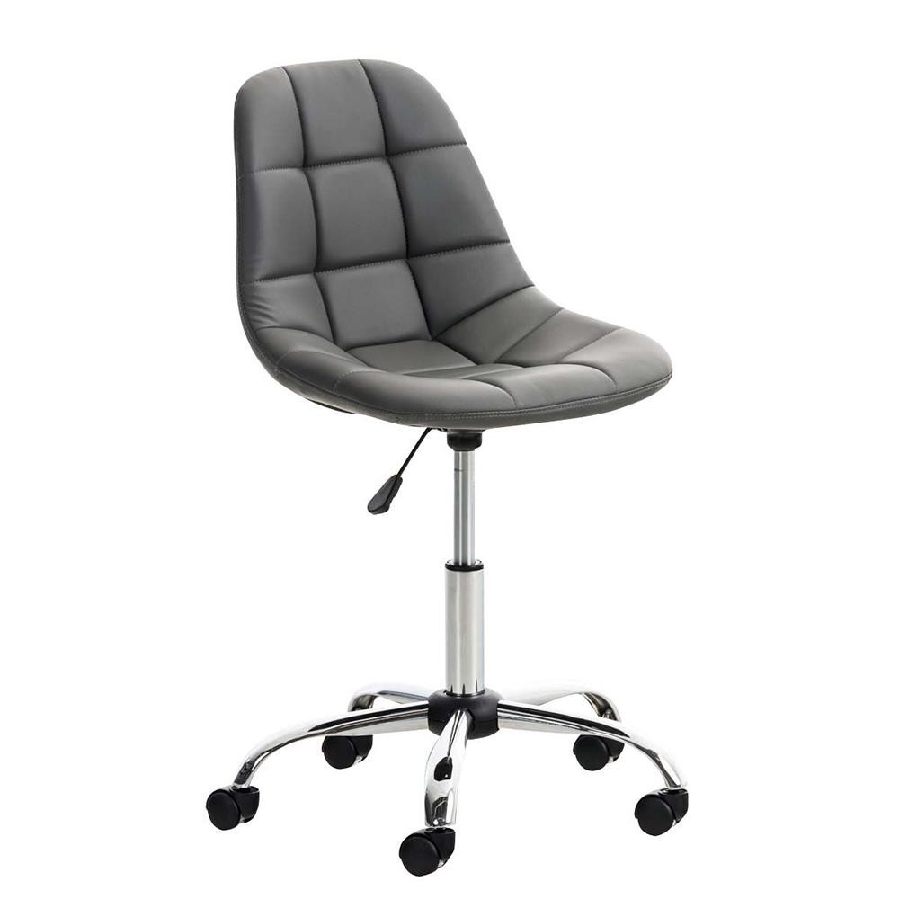 Silla de Oficina EMILY PIEL, Estructura Metálica, Diseño Exclusivo, en Color Negro