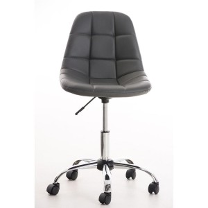 Silla de oficina EMILY PIEL en color negro