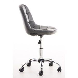 Silla de oficina EMILY PIEL en color negro