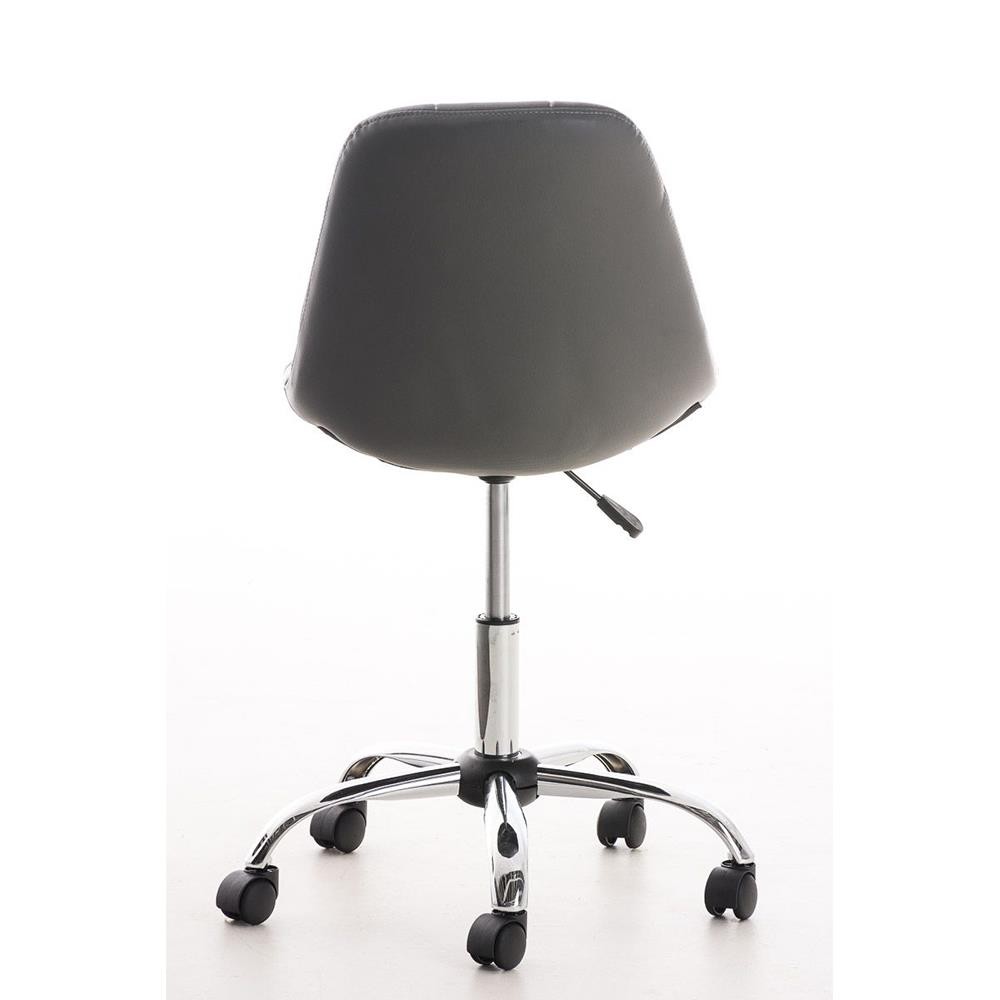 Silla de Oficina EMILY PIEL, Estructura Metálica, Diseño Exclusivo, en Color Negro