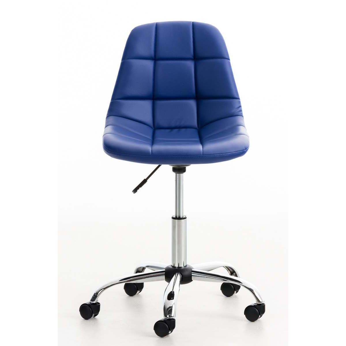 Silla de Oficina EMILY PIEL, Estructura Metálica, Diseño Exclusivo, en Color Negro