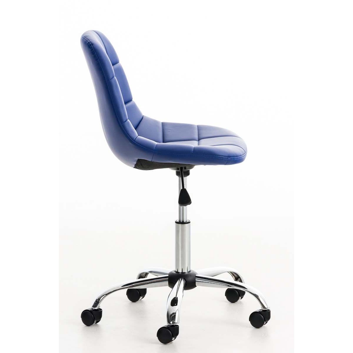 Silla de Oficina EMILY PIEL, Estructura Metálica, Diseño Exclusivo, en Color Negro