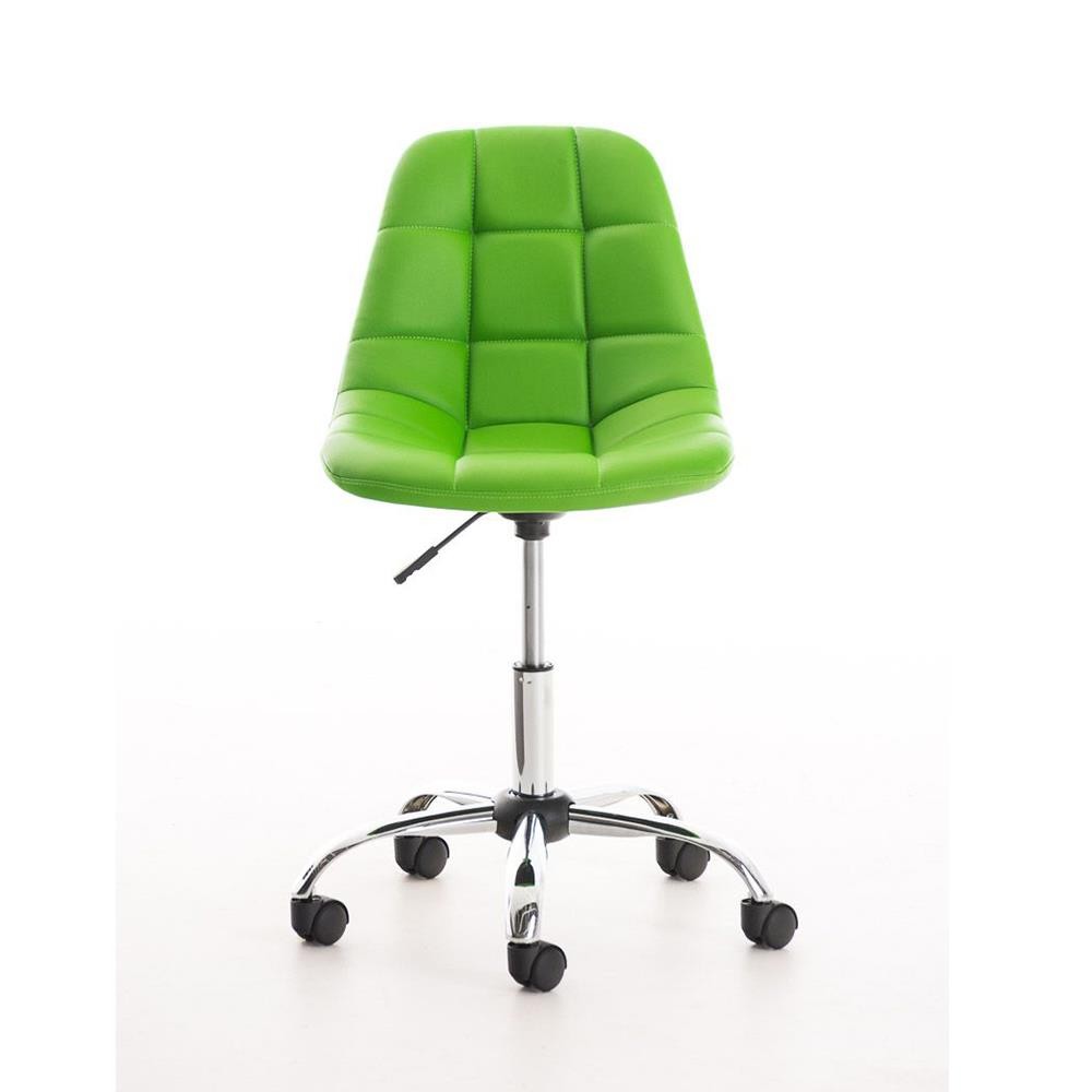 Silla de Oficina EMILY PIEL, Estructura Metálica, Diseño Exclusivo, en Color Negro