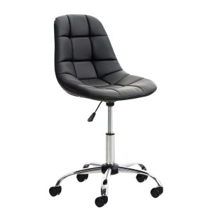 Silla de oficina EMILY PIEL en color negro