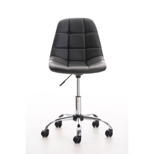 Silla de oficina EMILY PIEL en color negro