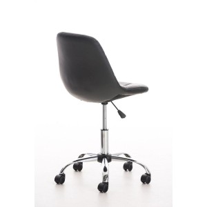 Silla de oficina EMILY PIEL en color negro