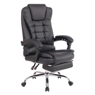 Sillón de Oficina JAMES en Piel Negra