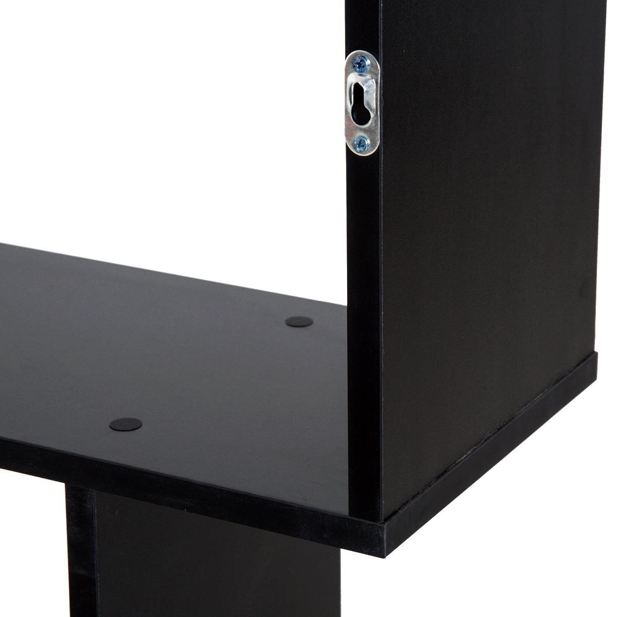 Estantería KEDER, Dimensiones 80x23x192 cm, Diseño Moderno, en Madera color Negro