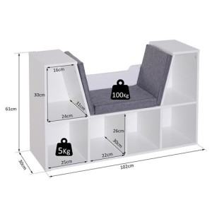Estantería MERIDIAN en Madera color Blanco