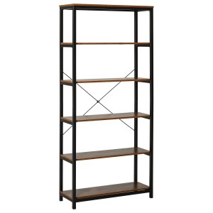 Estantería PARMA, 80x30x180 cm, Diseño Industrial, en Metal y Madera