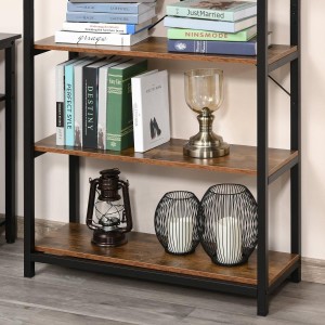 Estantería PARMA, 80x30x180 cm, Diseño Industrial, en Metal y Madera