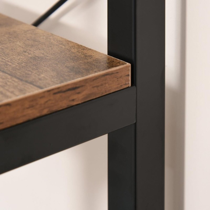 Estantería PARMA, 80x30x180 cm, Diseño Industrial, en Metal y Madera