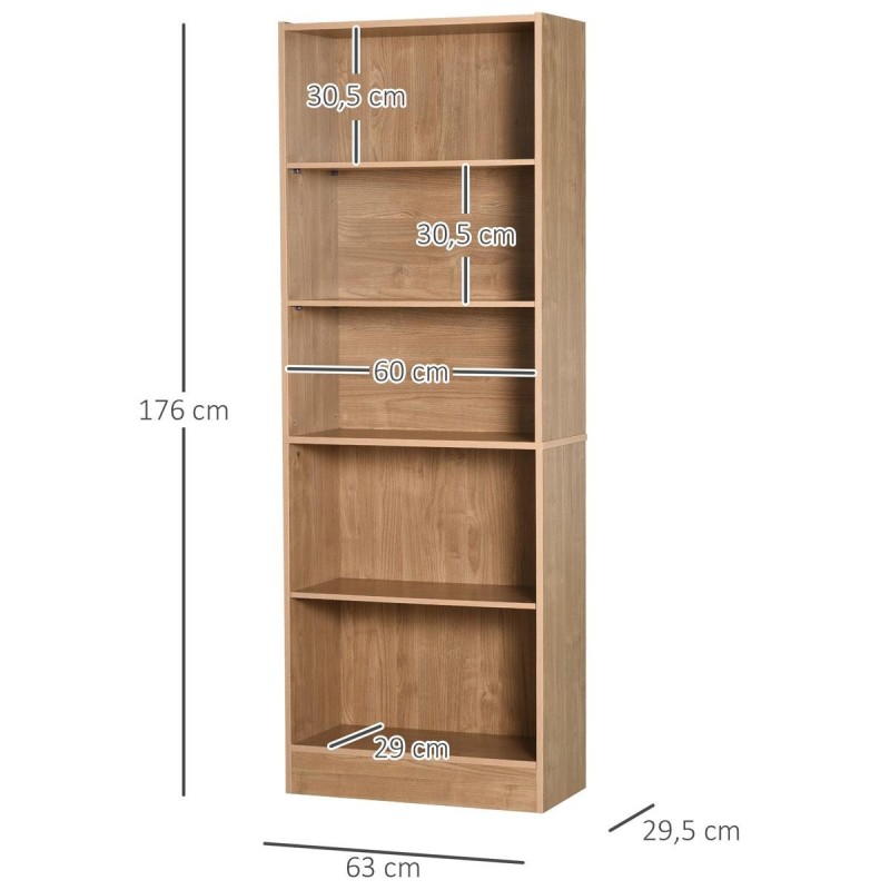 Estantería KEALI en Madera color Negro Wengué 