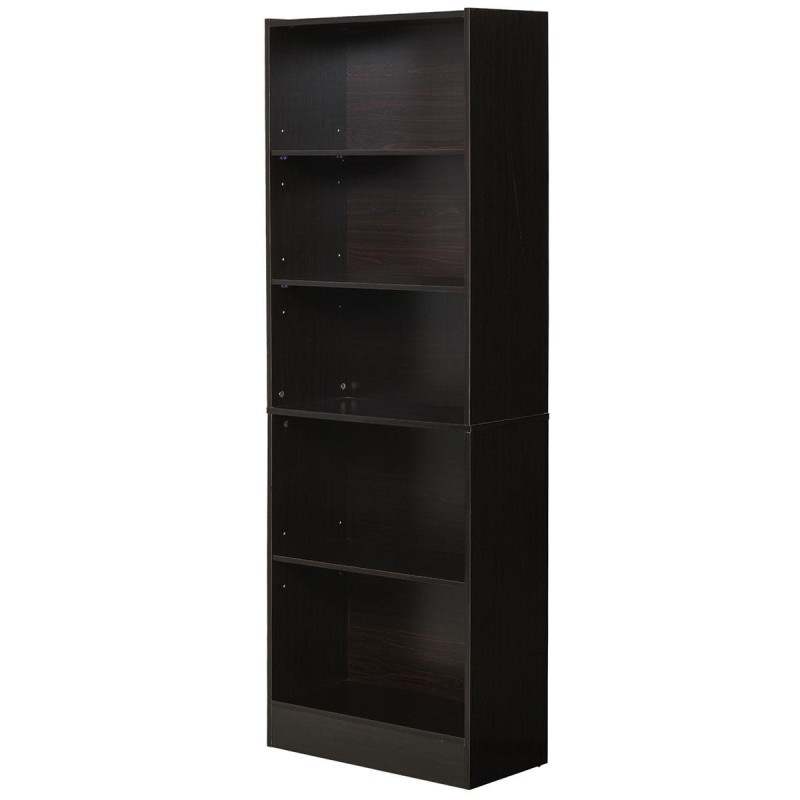Estantería KEALI en Madera color Negro Wengué 