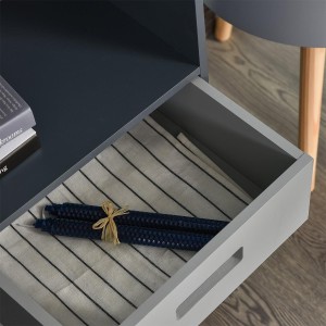 Estantería ORLANDO en Madera color Azul y Haya
