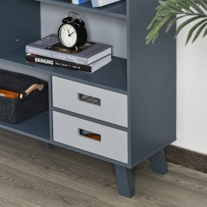 Estantería ORLANDO en Madera color Azul y Haya