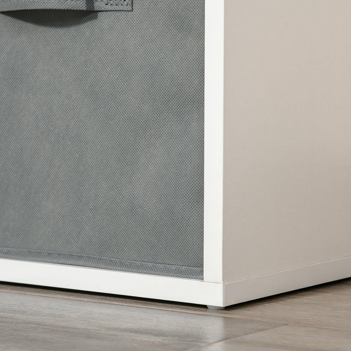 Estantería COLORADO, 61x30x121 cm, Diseño Moderno, 8 Compartimentos, en Madera color Blanco