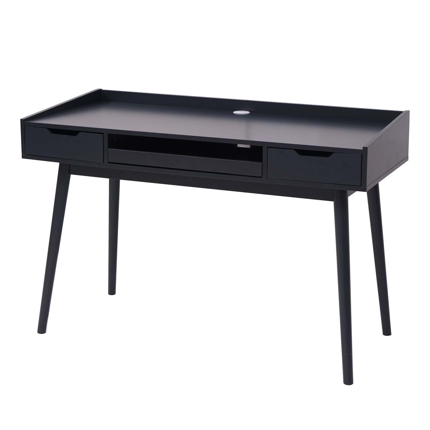 Mesa de Ordenador NYME, Dimensiones 120x55x80 cm, en Madera Blanco