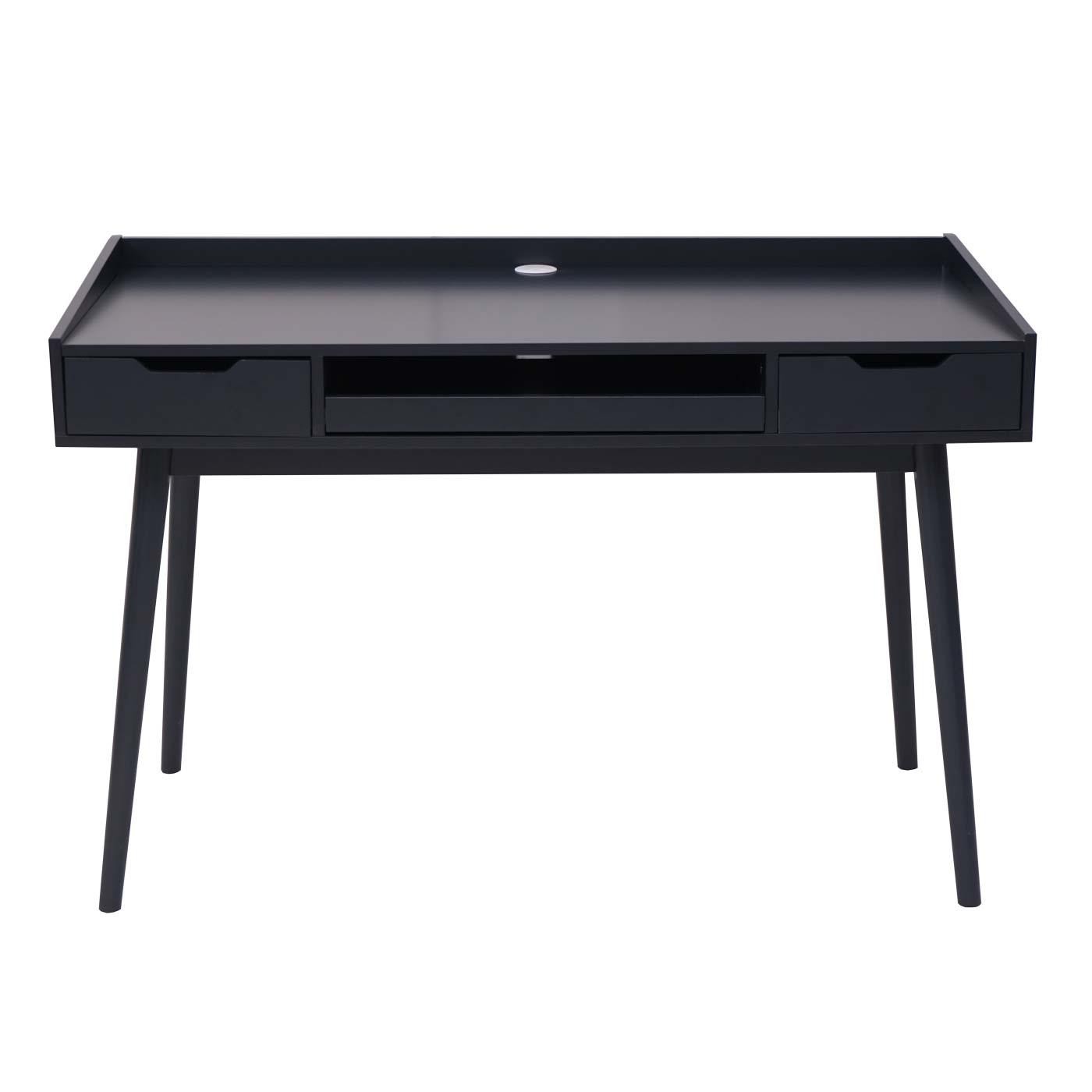 Mesa de Ordenador NYME, Dimensiones 120x55x80 cm, en Madera Blanco
