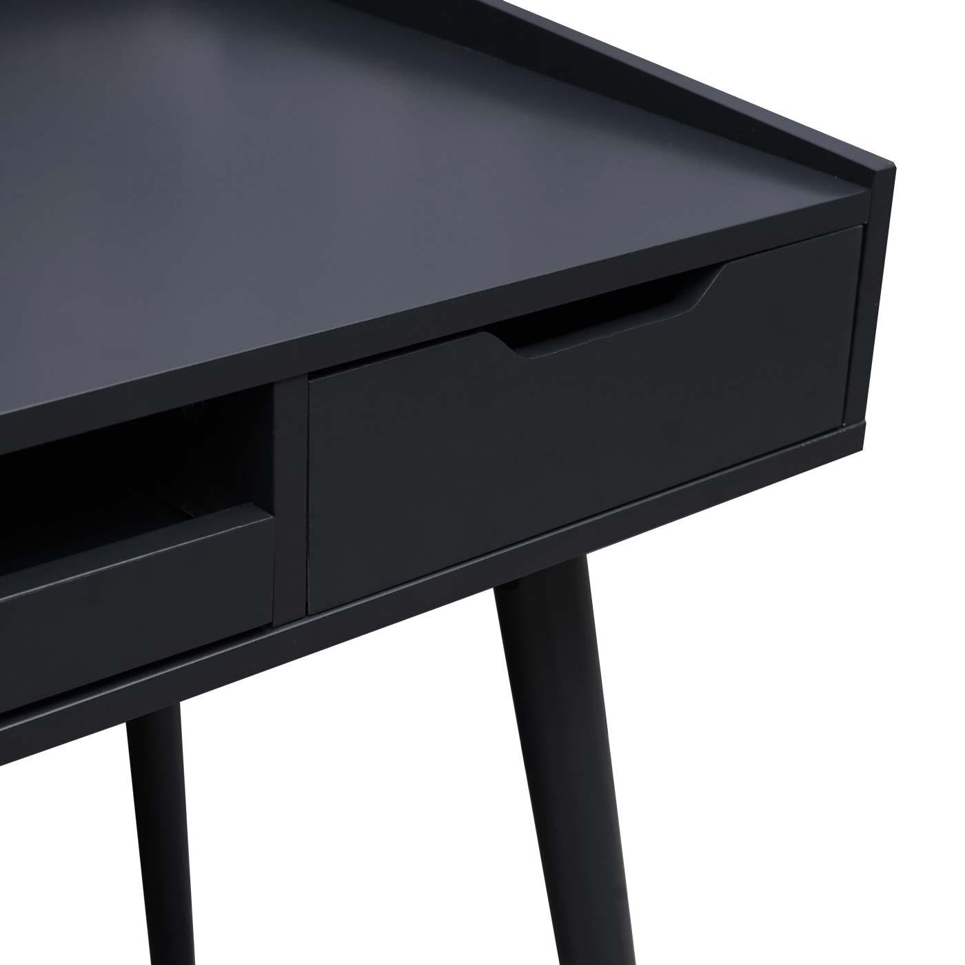 Mesa de Ordenador NYME, Dimensiones 120x55x80 cm, en Madera Blanco