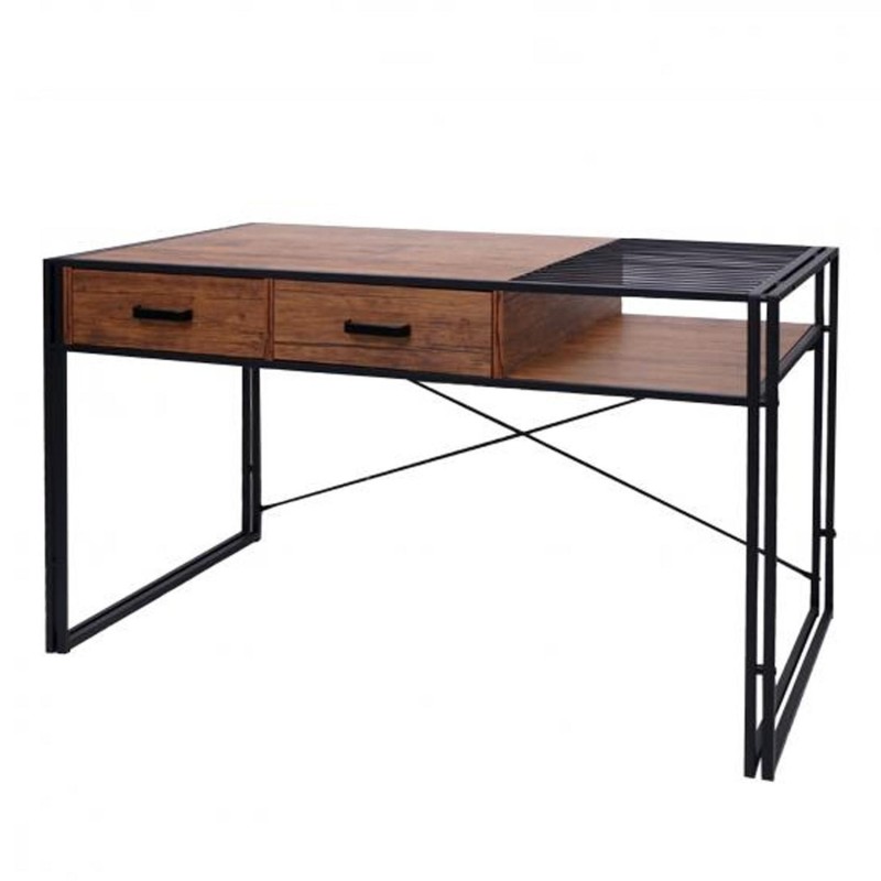 Mesa para Ordenador ROXY, 120x70x76 cm, color Marrón oscuro