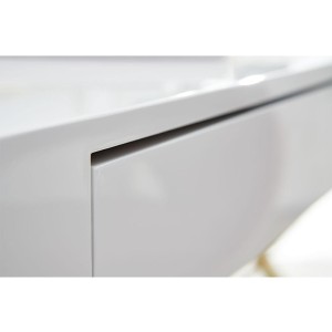 Mesa de Ordenador VERONA color Blanco y Dorado