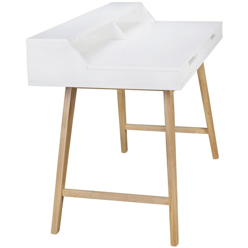 Mesa de Oficina KATEN, Estructura de Madera, color Blanco