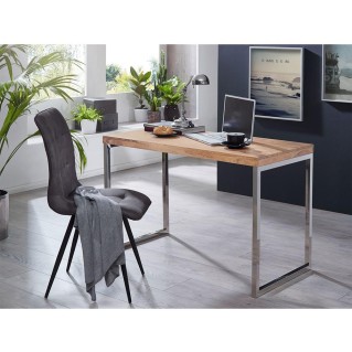Mesa de Oficina ARGOS, Estructura Metálica, Superficie de Madera color Acacia 2
