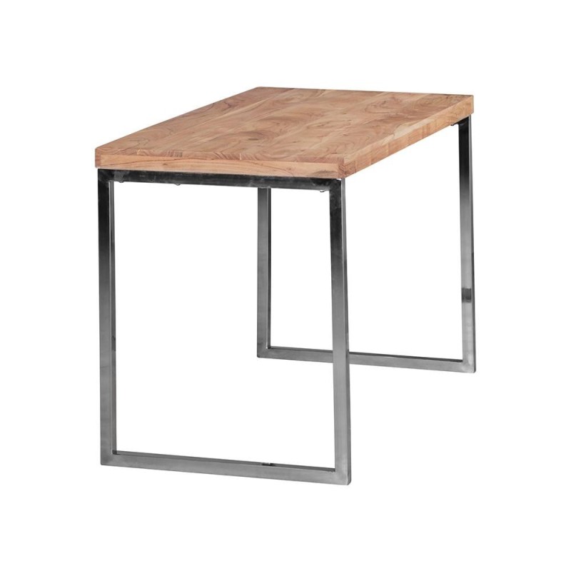 Mesa de Oficina ARGOS, Estructura Metálica, Superficie de Madera color Acacia