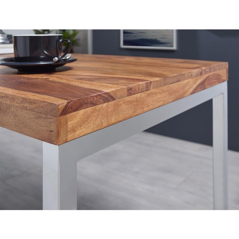 Mesa de Oficina ARGOS, Estructura Metálica, Superficie de Madera color Acacia
