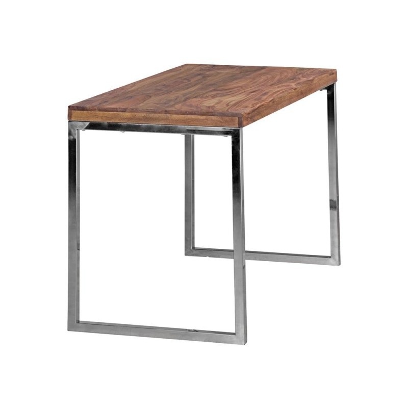 Mesa de Oficina ARGOS, Estructura Metálica, Superficie de Madera color Acacia