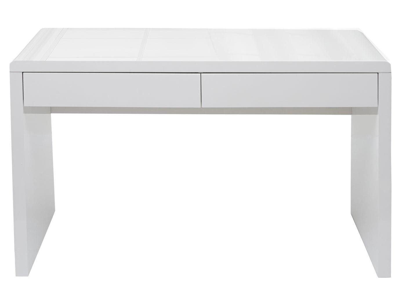 Mesa de Ordenador MANCHESTER, 100x60x75 cm, 2 Cajones, en Madera color Blanco
