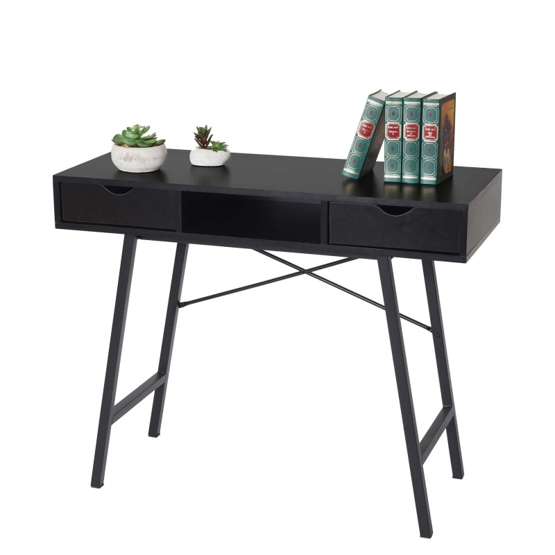 Mesa para Ordenador NILSA, 120x60x76 cm, color Negro