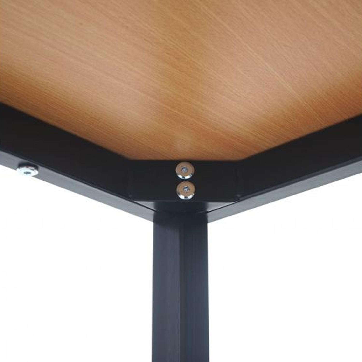 Mesa de oficina LODY, 160x80x75 cm, Estructura Metálica y Superficie de Madera color Haya