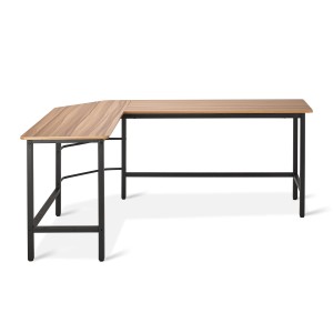 Mesa de ordenador para oficina SOFÍA, en metal y madera roble