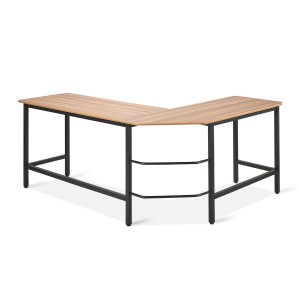 Mesa de ordenador para oficina SOFÍA, en metal y madera roble