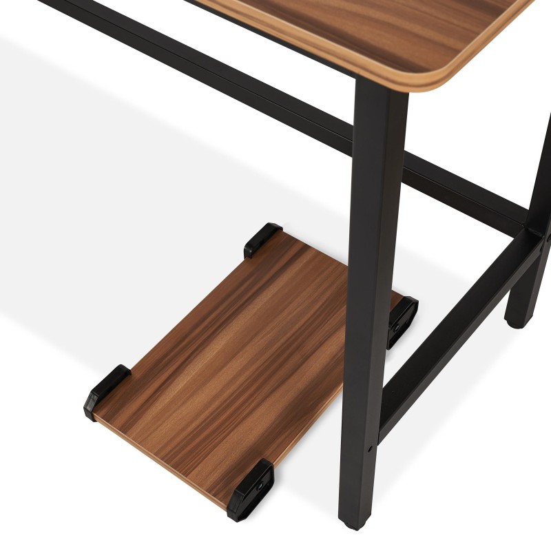Mesa de ordenador para oficina SOFÍA, en metal y madera roble