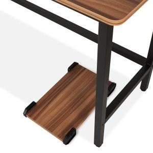 Mesa de ordenador para oficina SOFÍA, en metal y madera roble