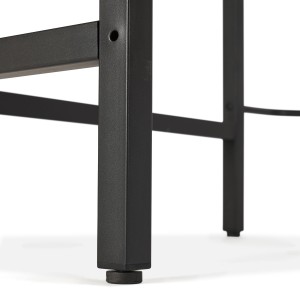 Mesa de ordenador para oficina SOFÍA, en metal y madera roble