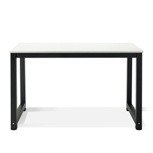 Mesa de ordenador DINA, estructura metal negro, tablero en blanco