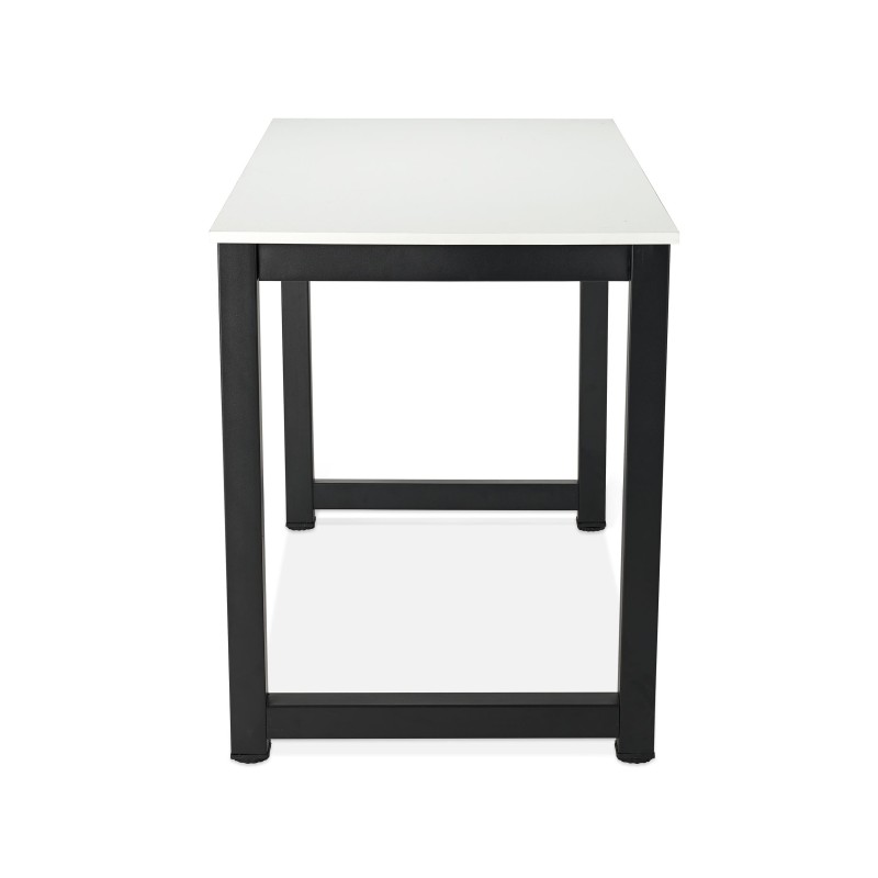 Mesa de ordenador DINA, estructura metal negro, tablero en blanco