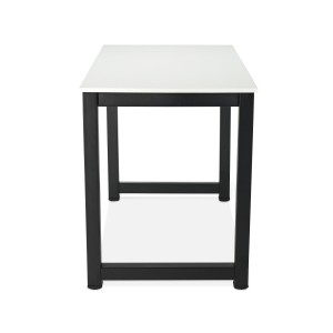 Mesa de ordenador DINA, estructura metal negro, tablero en blanco